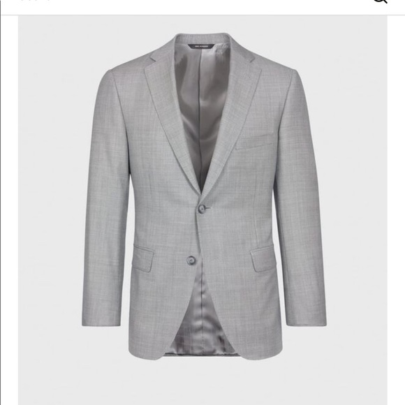 Paul Stuart Gray 100% wool birdseye suit - Picture 2 of 8